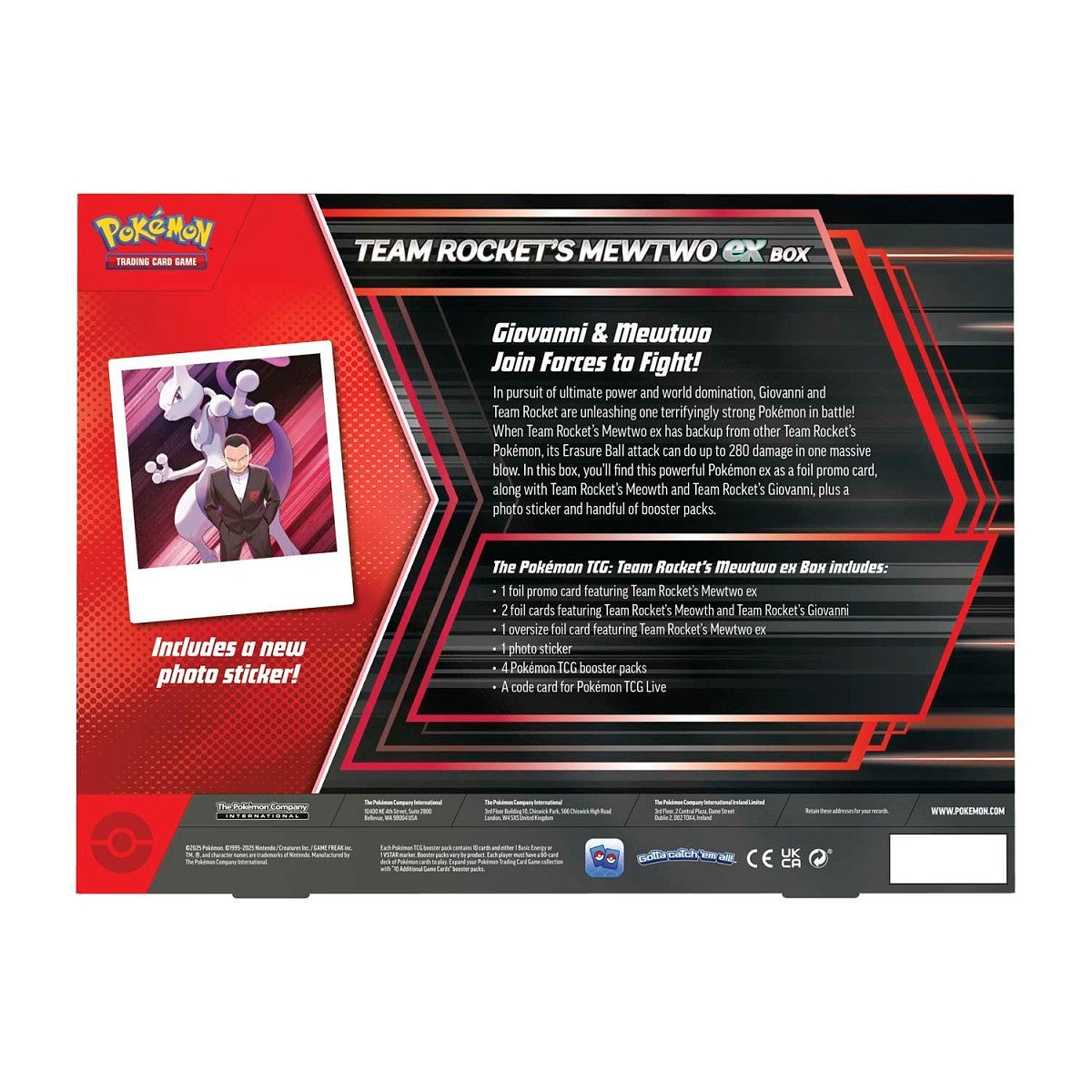 Pokemon Team Rocket's Mewtwo ex Box