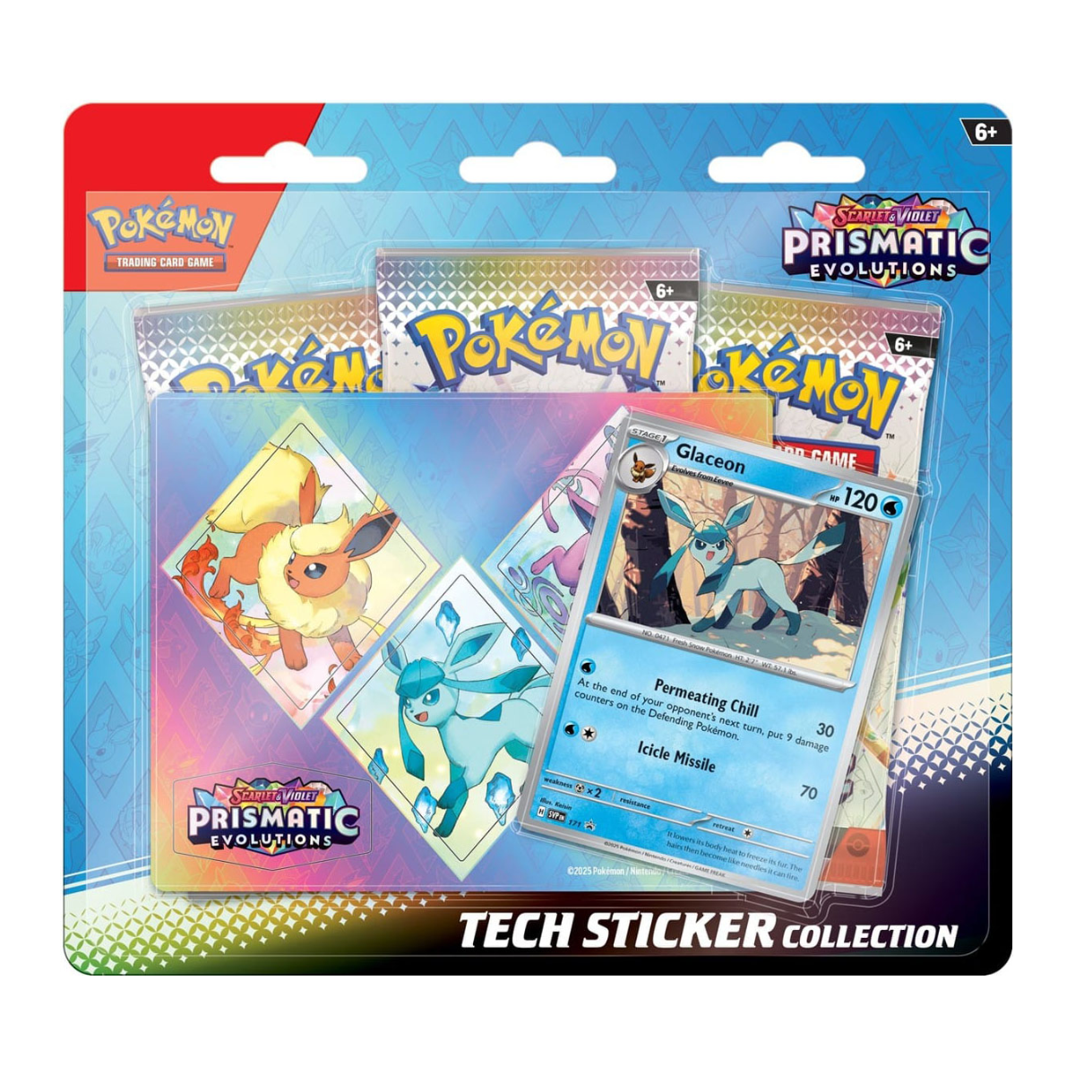 Pokemon Prismatic Evolutions Tech Sticker Collection