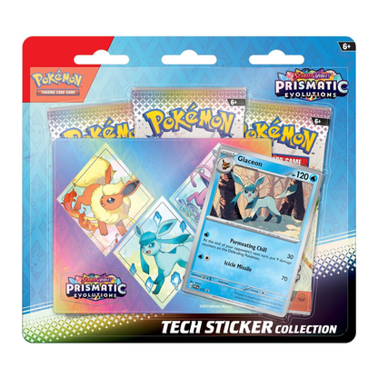 Pokemon Prismatic Evolutions Tech Sticker Collection